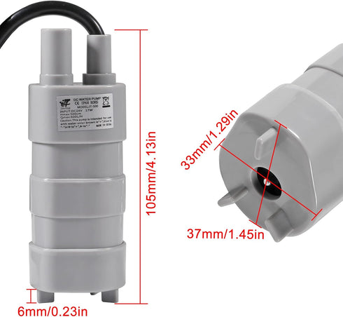 2pcs Mini Submersible Water Pump DC 12V Micro Water Pump 840L/H High Flow Pumps for Aquarium Fish Tank Fountain...