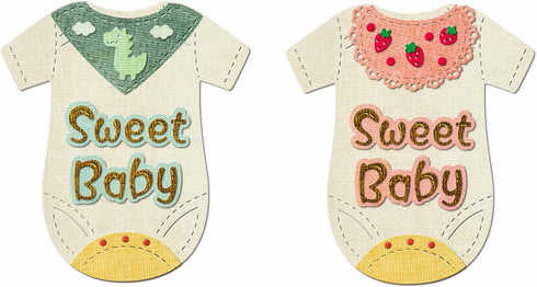 Sweet Baby Kids Clothes Metal Cutting Dies for Card Making, Paper Embossing Die Cuts Kit Templates, Storage Pockets Supplies, Photo Frame Album DI...