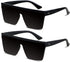 LYZOIT Square Oversized Sunglasses for Women Men Big Flat Top Fashion Shield Large UV Protection Rimless Shades...