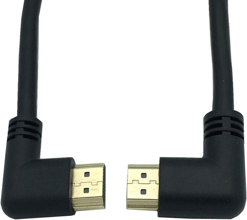 CERRXIAN 0.5m High Speed HDMI 2.0 HDMI Left Angle Male to HDMI Right Angle Male Short Cable Ultra HD 4k x 2k HDMI Cable Supports Ethernet, 3D, 4K ...