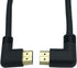 CERRXIAN 0.5m High Speed HDMI 2.0 HDMI Left Angle Male to HDMI Right Angle Male Short Cable Ultra HD 4k x 2k HDMI Cable Supports Ethernet, 3D, 4K ...