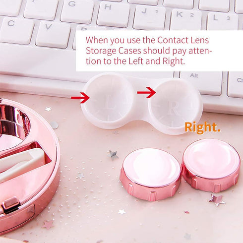 Contact Lens Case, Bling Constellations Contact Cases with Tweezers Remover Tool Mirror Solution Bottle Portable Contact Lenses Storage Container ...