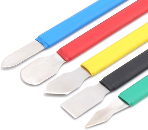 Hilitand 5pcs Dual Ends Metal Spudger Set, Professional Pry Opening Spudger, Prying Opening Repair Tool Kit for Mobile Phone Tablet Laptop Mp3 Wat...