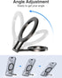 Dual Magnetic Foldable Phone Stand for Desk & Gym, for Magsafe Adjustable Travel Cell Phone Holder, All-Metal Portable Desktop Cellphone Stand Com...