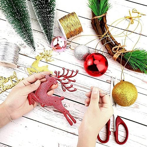 Silver Elastic Cord Elastic String for Bracelets Elastic Cord Christmas Ribbon for Crafts (Silver)...