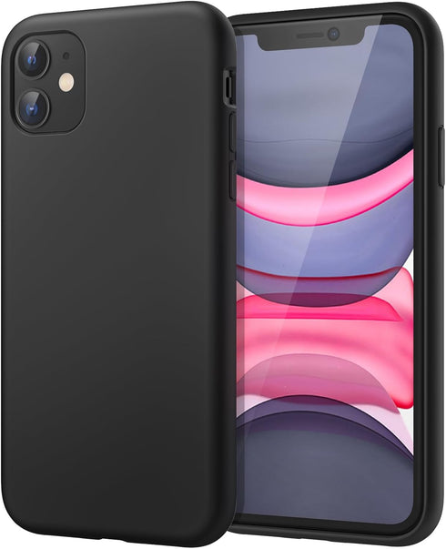 JETech Silicone Case for iPhone 11 (2019) 6.1-Inch, Silky-Soft Touch Full-Body Protective Case, Shockproof Cover with Microfiber Lining (Black)...