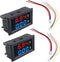 HiLetgo 2pcs 0.28" Digital Voltmeter Ammeter DC 100V 10A Amp Voltage Current Meter Tester 0.28 Inch 3 Bits Blue + Red Dual LED Display Panel with ...