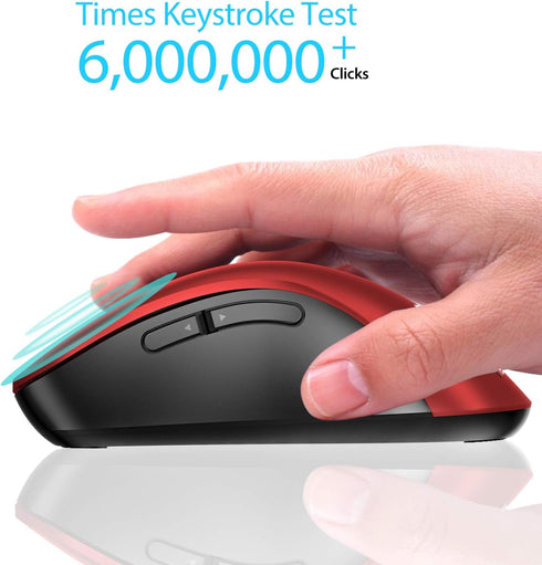 memzuoix 2.4G Wireless Mouse, 1200 DPI Mobile Optical Cordless Mouse with USB Receiver, Portable Computer Mice for Laptop, PC, Desktop, MacBook, 5...