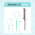 Hair Loop Tool Set,Topsy Tail Hair Tools with 1Pcs Rat Tail Comb 2Pcs Pink French Braid Tool Loop for Hair Styling (Tiffany blue B)...