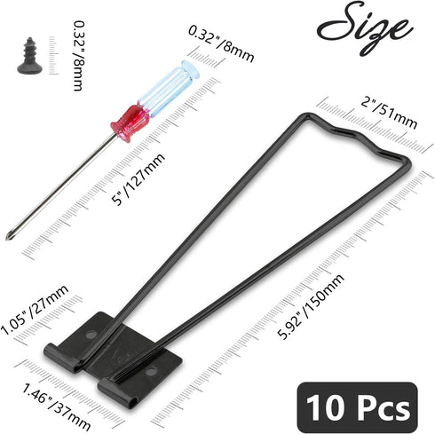 10 Pcs Easel Back, Iron Picture Frame Easel Back, Photo Frame Easel Back Stand with Screws & Screwdriver (Black)...