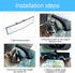 8sanlione Car Rearview Mirrors, Interior Clip-on Panoramic Rear View Mirror for Car, Wide Viewing Range, 12 inch HD Universal Use for Cars, SUVs, ...