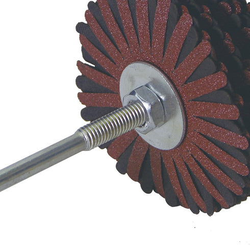 YXQ Abrasive Cloth Flap Wheel Sander 120 Grit 1/4-Inch Aluminum Oxide Shank for Woodworking Root Carving Furniture Polishing...