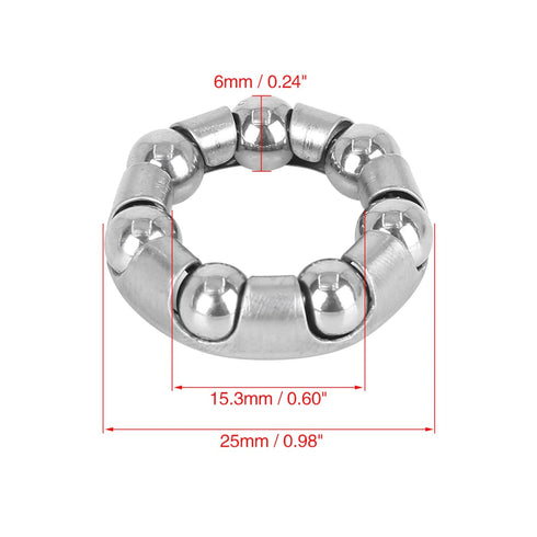 X AUTOHAUX 4pcs 25mm x 7 Ball Bearing Cages Crank Bearings Rear Wheel Bearing Retainer for Bicycle...
