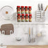 Upgraded Kitchen Spice Rack Organizer Adhesive Spice Gripper Clips Strips Cabinet Holder, 4 Pack Spice Hooks with Screws,Holds 20 Jars (Grey, 4)...
