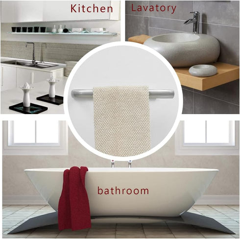 BESy Brass Hand Towel Bar for Bathroom Brushed Nickel, Rustproof Wall Mounted Towel Rack Hanger Bathroom Hardware Accessories Towel Holder 12 Inch...