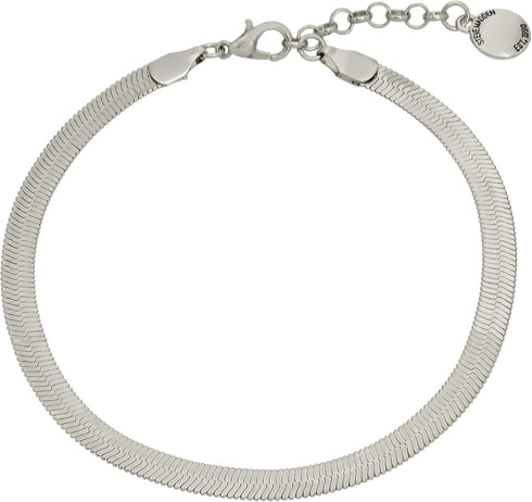 Steve Madden Womens Jewelry Herringbone Chain Anklet...