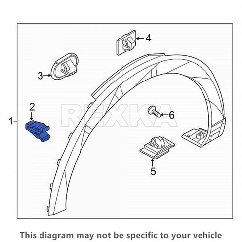 Rexka 50 pcs Trim Panel & Dash Console Clips for Hyundai Kia 84747-2L000 Accent Azera Elantra Sonata Tucson Volster Forte Rio Sorrento Soul...