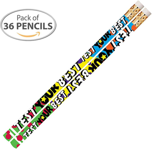 Express Pencils D2476 Test Your Best - 36 Qty Package - Testing Motivational Pencils...