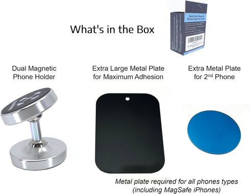 Gym Dual Magnetic Phone Mount & Holder. Attaches magnetically to Metal Surface.......