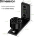 Sliding Barn Door Floor Guide Wall Mount Hardware Adjustable Stay Rollers, Smooth Wheels Flush Bottom Countersunk Holes Black 2 Pack...