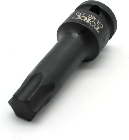 TMAX T70 3 Inch Long Torx Star 6 Point Black Impact Bit Socket Auto Repair Tool 1/2 Inch Square Drive...
