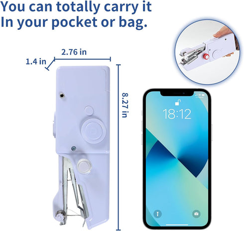 Handheld Sewing Machines with Accessories Kit, Mini Portable Quick Sewing Sewing Machine, Easy to operate sewing machine for beginners, portable h...