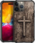 DJSOK Case Compatible with iPhone 15 Pro,Classic Wood Grain Devout Cross Case for iPhone 15 Pro Cases for Man Boys Girls Dual Layer Shockproof Rug...