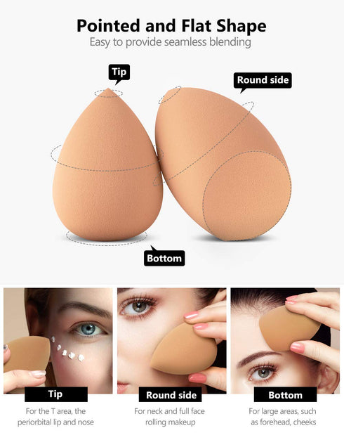 InnoGear Makeup Sponge, 10 Pcs Makeup Sponges Blender Set Beauty Cosmetic Foundation Blending Applicator Puff, Flawless for Liquid Cream Powder (M...