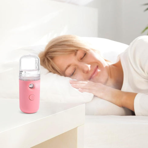 LIFKOME Hand Held Humidifier Portable Humidifier Pink Humidifier Diffuser Face Mister for Home Office Travel...