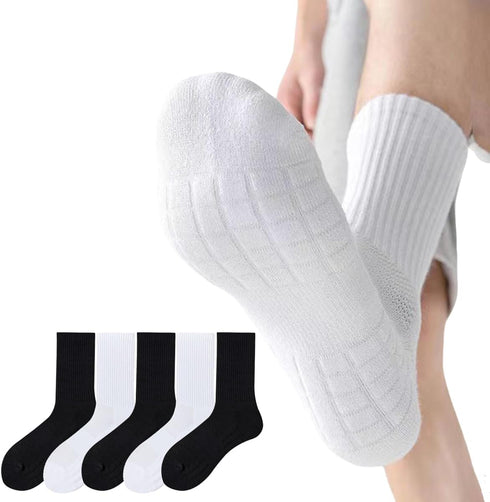Hiflyer 5 Pairs Mens Athletic Socks Training Socks Men, Basketball Socks Men & Women, Thick Compression Sports Socks for Men & Women...