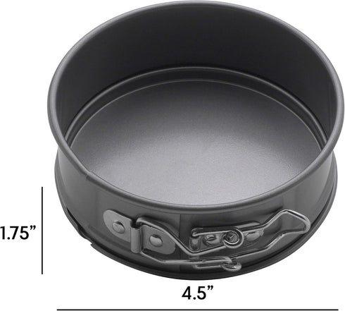 Mrs. Anderson's Baking Mini Springform Pan, Carbon Steel with Non-Stick Coating, PFOA Free, Round, 4.5-Inches...