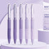 5 Pcs Gel Ink Pens Retractable Pens Purple Pen 0.5mm Black Ink Pen Writing Pens Office School Supplies for Girls Boys Women Men (Purple)...