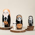 Halloween Themed Girls Nesting Dolls Skeleton Pumpkin Ghost Puppy Wooden Russian Nesting Doll Matryoshka Kid Stacking Toy Gift Dolls for Home Haun...