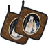 Caroline's Treasures SS8364PTHD Starry Night Wheaten Terrier Soft Coated Pair of Pot Holders Kitchen Heat Resistant Pot Holders Sets Oven Hot Pads...