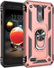Military Grade Drop Impact for LG Aristo 3 Case,Aristo 2 Case Aristo 2 Plus/Rebel 4 LTE/Phoenix 4/Zone 4 Metal Rotating Ring Kickstand Holder Armo...