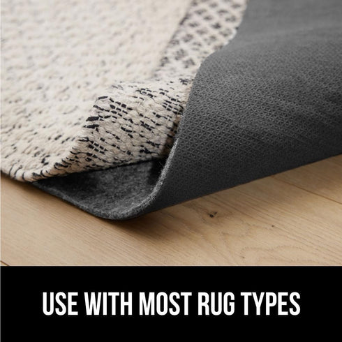 GORILLA GRIP Felt and Natural Rubber Stay in Place Slip Resistant Rug Pad, 1/4in Thick, 2x3 FT Protective Padding Under Area Rugs, Cushioned Gripp...