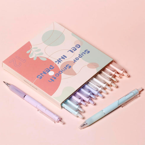 Ultra Fine Gel Pens,12 Pack, 0.38mm Ultra Fine Point Smooth Writing Pens for Girls Women,Cute Pens Office School Supplies...