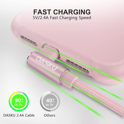 2 Pack 90 Degree iPhone Charger 10Ft Mfi Certified Lightning Cable Right Angle Long Nylon briaded Cord Compatible with Apple iPhone 14 13 12 11 Pr...