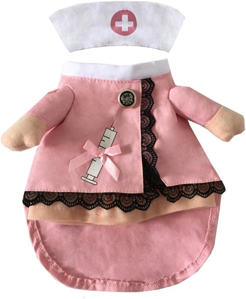 NACOCO Dog Cat Nurse Costume Pet Nurse Clothing Halloween Jeans Outfit Apparel (XS)...