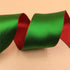 Wired Satin Ribbon Reversible Red Green Ribbon for Christmas Decoration,Wreath Bow,Floral Craft,2-1/2 Inch X 10 Meters...