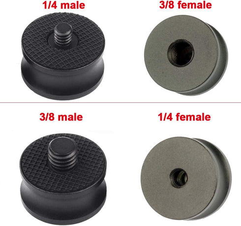 1/4" Male to 3/8" Female Camera Tripod Screw Converter Adapter,3/8" Female to 1/4" Male Thread Camera Tripod Screw Mount Convertor Adapter for Tri...
