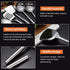 5 PCS Cooking Utensils Set Stainless Steel Kitchen Utensils Gadgets Resistant Cooking Tools Includes Slotted Spoon, Slotted Spatula, Large Spoon, ...