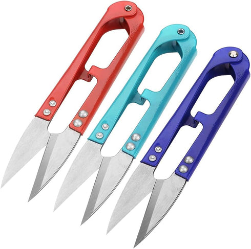 Hilitand 12pcs Sewing Scissors Yarn Thread Cutter 4.3inch Mini Small Snips Trimming Nipper - Great for Stitch,DIY Supplies,Mixed Color...