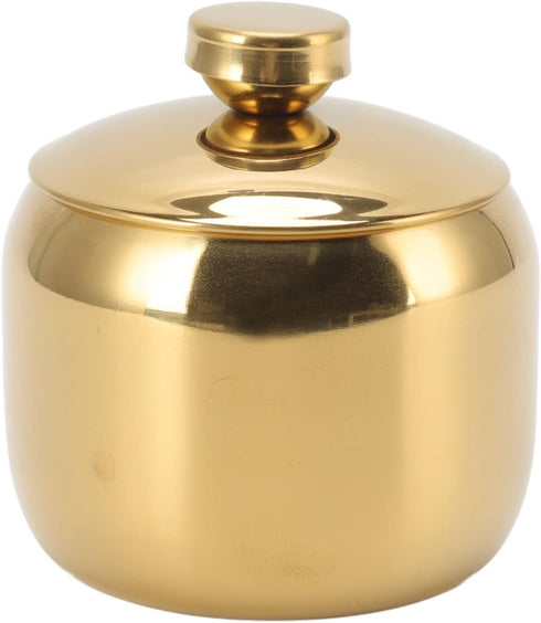 Stainless Steel Gold Seasoning Pot, Spice Salt Sugar Pepper Container Jar with Lid Storage Storage Box Suitable for Kitchen (Gold)...