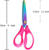 Left Handed Scissors Kids,Titanium Coating Stainless Steel Sharp Blade Lefty Kids Scissors With Comfort-Grip Handles Blunt Safety Left Handed Scis...