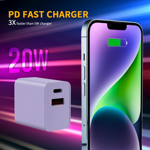 USB C Charger Block, Watch Se Block, 2023 Upgrade Dual Port Fast Charging Block Cube Box Brick Plug Adapter Compatible with New Watch SE Series 8 ...