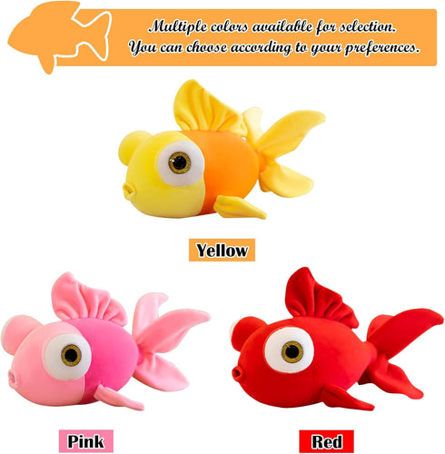 Fish Stuffed Animal Yellow Goldfish Plush Cute Toy Gifts for Kids Adults, 13.78"...