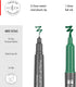 Marabu Dual Tip Permanent Markers - 4 Fine & Ultra Fine Point Permanent Markers for Artists and Everyday Use - Alcohol Based Markers for Paper, Bo...