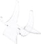 Plymor Clear Acrylic Double-Scoop Display Easel, 1.75" H x 1.75" W x 1.75" D (6 Pack)...