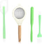 Kitchen Silicone Utensils Set,4 Pcs Silicone Spatula,Fine mesh stainless steel colander Kitchen Cooking Utensils Brush, Kitchen Spatula Cookware U...